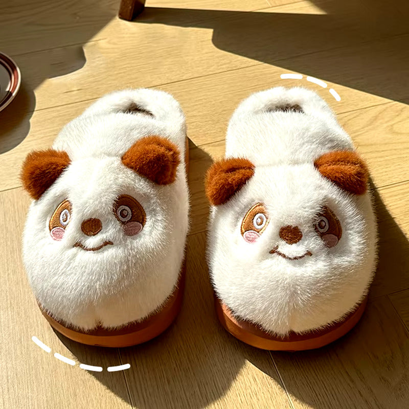 Unisex Panda Plush Slippers