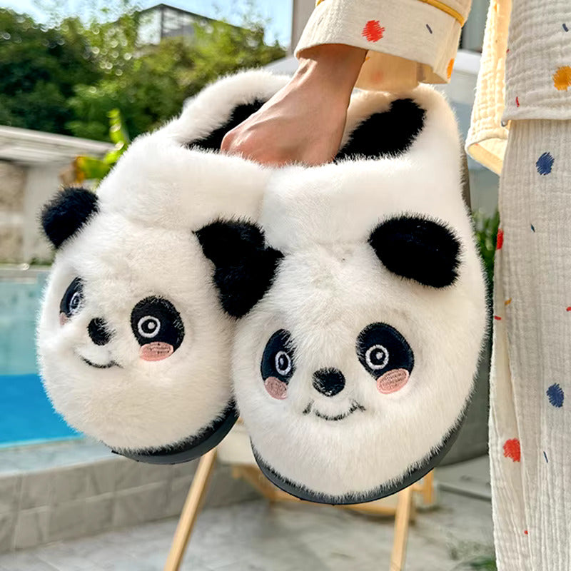 Unisex Panda Plush Slippers