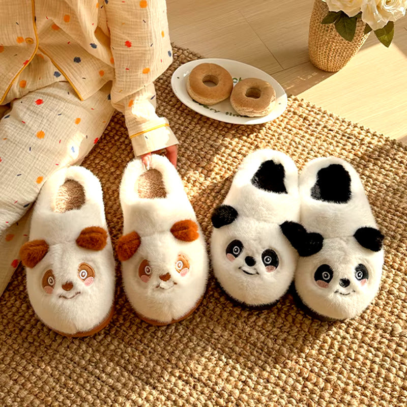 Unisex Panda Plush Slippers