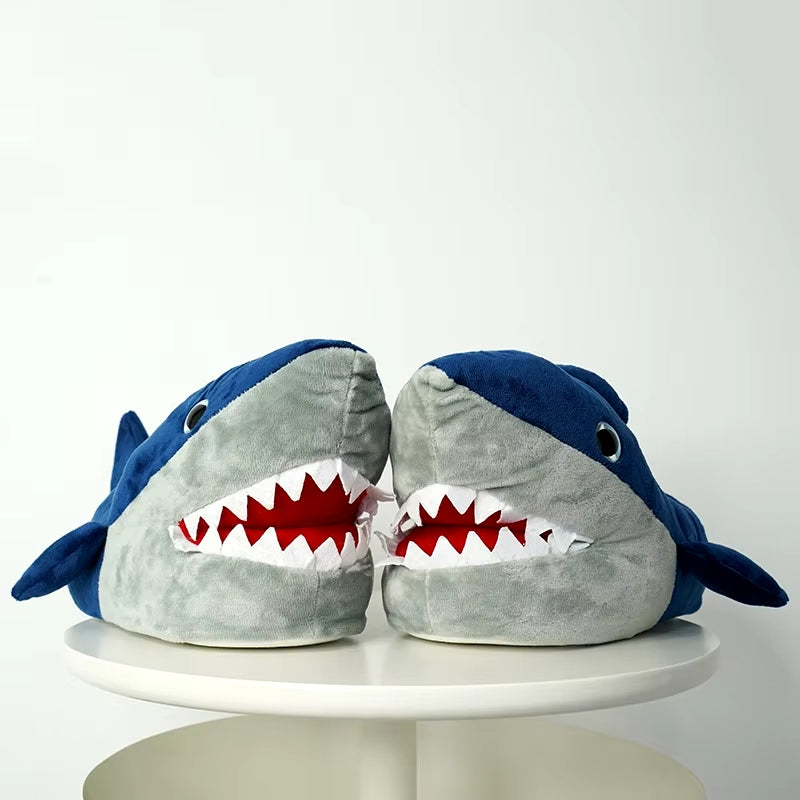 Unisex Shark Plush Slippers