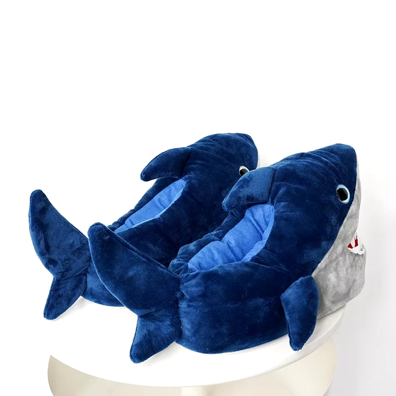 Unisex Shark Plush Slippers