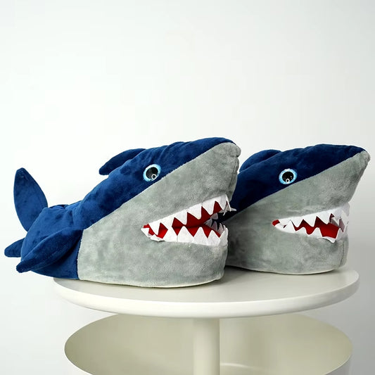 Unisex Shark Plush Slippers